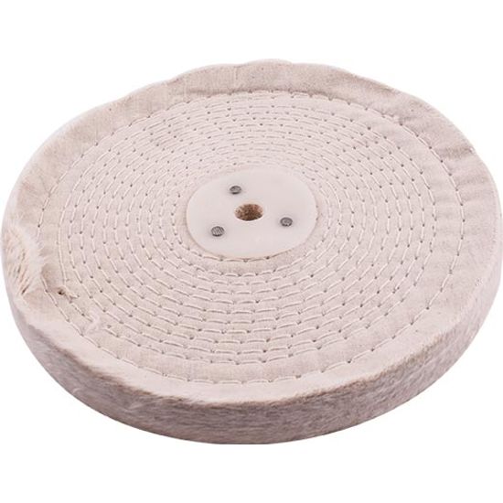 White Buff/mop Stitched 200mm X 2 Section 20mm Thick