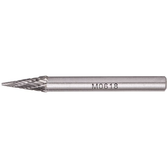 Rotary Burr Tungsten 6x18x6mm Conical Straight