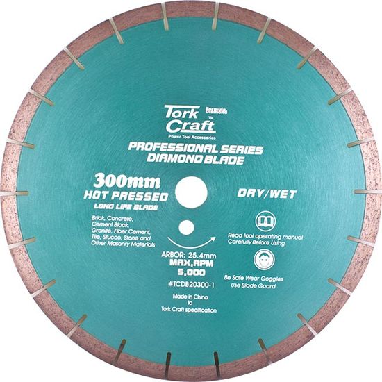 Dia. Blade 300x12x25.4mm Gen. Purp. Hot Pressed Segmented