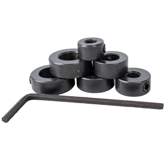 TORK CRAFT 7pc Drill Stop Set (5.6.8.10.11.12mm) C/w Allen Key