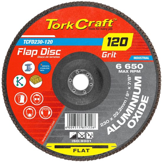Flap Sanding Disc 230mm 120grit A/o