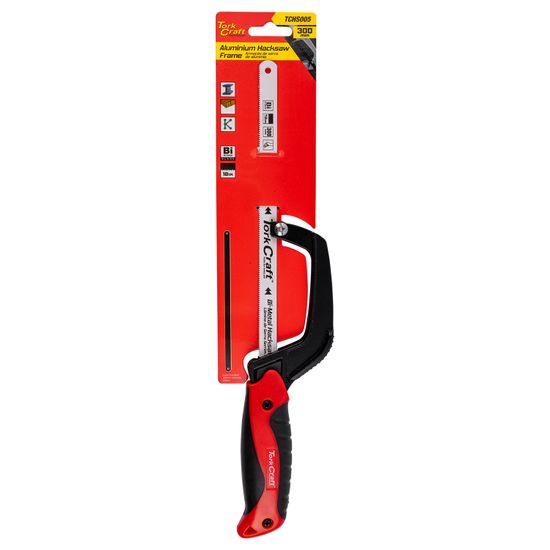 Alumimium Hack Saw Frame 300mm Mini C/w Blade One Hand