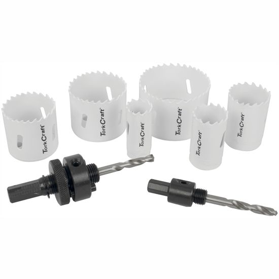 Holesaw Set 9pc In Case Bi-metal 22 29 35 44 51 64mm