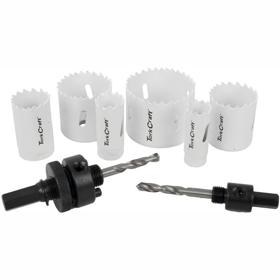 Holesaw Set 9pc In Case Bi-metal 19 22 29 38 44 57mm