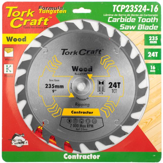 Blade Contractor 235 X 24t 16mm Circular Saw Tct