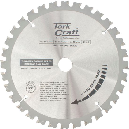 Tct Blade Steel Cutting. 185x32t 20/16