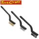 Mini Brush Set 3pc Brass Stainless Nylon In Blister
