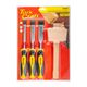 Chisel Set Wood 3 Piece Plus Wooden Mallet Blister