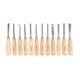 Chisel Set Wood Carving 12piece In Leather Pouch