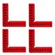 Plastic Square Abs 100x100x16mm 4pc