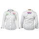 Ladies White 3/4 Saga Blouse X-large