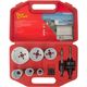 Holesaw Set 9pc In Case Bi-metal 22 29 35 44 51 64mm